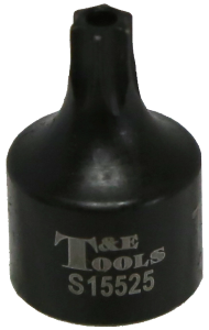 [159-S15525] T25 1/4 Inch Drive Stubby Tamper-Torx Impact Socket