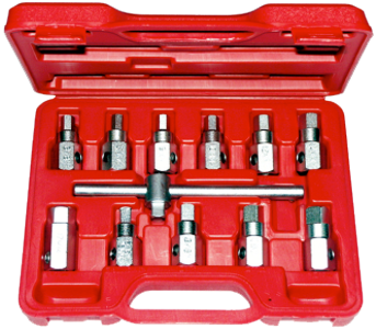 [159-5690] 12 Piece Drain Plug Wrench Kit