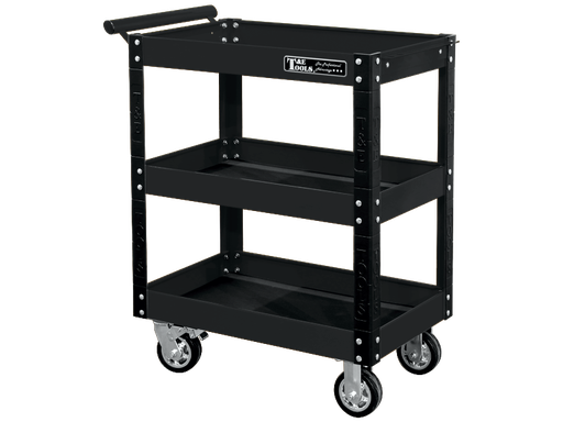 [59E-GF30BK]  30" Heavy Duty 3 Level Utility Cart - Black