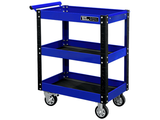 [59E-GF30BU]  30" Heavy Duty 3 Level Utility Cart - Blue