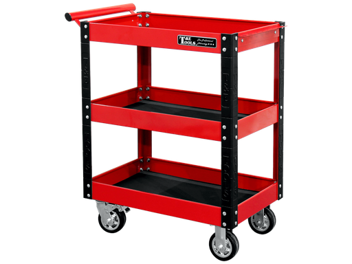 [59E-GF30RD]  30" Heavy Duty 3 Level Utility Cart - Red