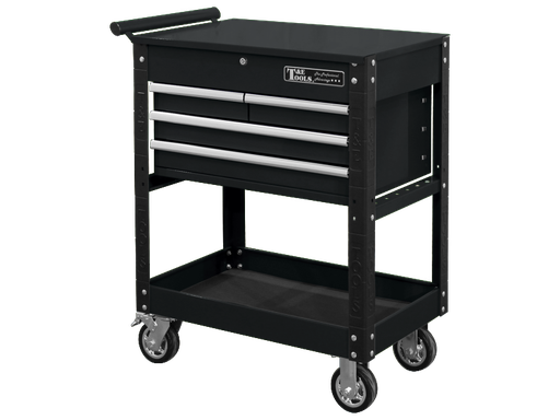 [59E-GF34BK]  30" Heavy Duty 4 Drawer Utility Cart - Black