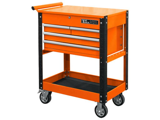 [59E-GF34OR]  30" Heavy Duty 4 Drawer Utility Cart - Orange