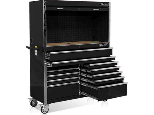 [59E-GF5212BK]  52" Tool Hutch And Cabinet Combo - Black