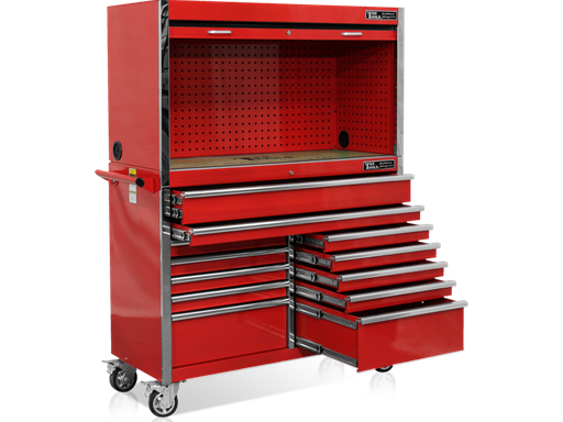 [59E-GF5212RD]  52" Tool Hutch And Cabinet Combo - Red