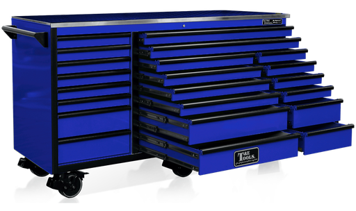 [59E-GF7622BU]  76" Godfather 22 Drawer Roller Cabinet - Blue