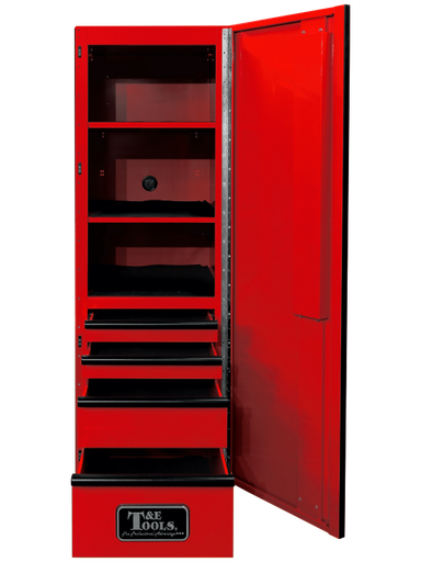 [59E-GF76R4RD]  76" Godfather 4 Drawer Right Hand Side Cabinet - Red