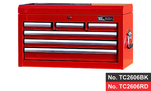 [59E-TC2606RD]  26" 6 Drawer Top Chest - Red