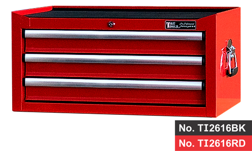 [59E-TI2616RD]  26" 3 Drawer Deep Intermediate Chest- Red