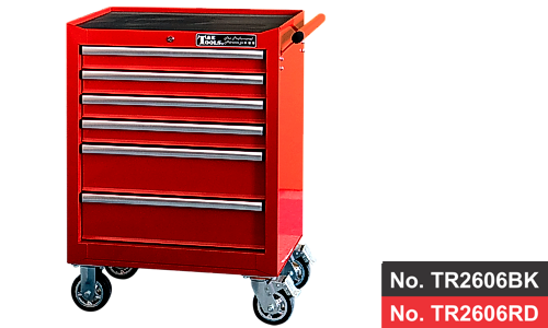 [59E-TR2606RD]  26" 6 Drawer Roller Cabinet- Red