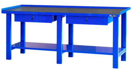 [59E-WB2000BU]  2M Heavy Duty Work Bench with Drawers- Blue