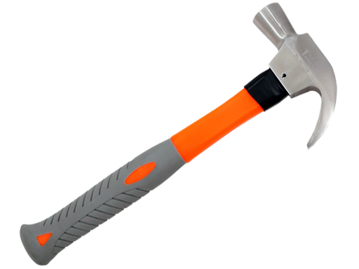 [59E-SS7058] Stainless Steel 24Oz.(680g) Fiberglass Handle Claw Hammer 330L