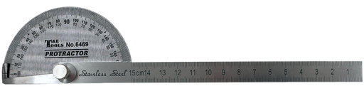 [159-6469] 200mm Stainless Steel Protractor