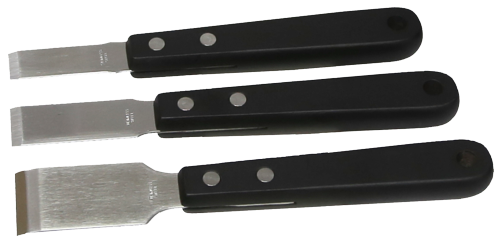 [159-8517] 3 Piece Stainless Steel Scraper Set