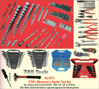 [59E-9275] 275 Piece Mechanic's Starter Tool Set