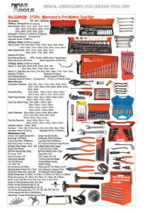 [59E-9289SM] 273 Piece Mechanic's Pro Metric Tool Set