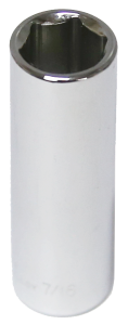 [159-12414] 7/16 Inch 1/4 Inch Drive 6 Point Deep Socket