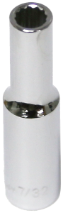 [159-12507] 7/32 Inch 1/4 Inch Drive 12 Point Deep Socket