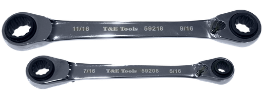 [159-13994] 8 Sizes In 2 SAE Quad Box Ratchet Wrench Set