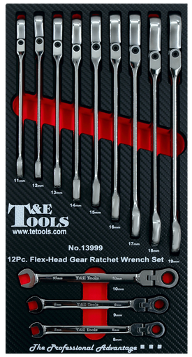 [59E-13999] 12 Piece Metric Flex-Head Gearwrench Set 8 19mm