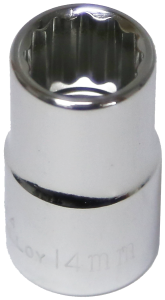 [159-54314] 14mm 1/2 Inch Drive 12 Point Standard Socket