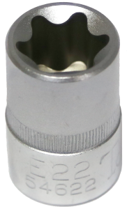 [159-54622] E22 1/2 Inch Drive Female Torx Socket