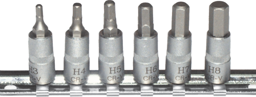 [159-92102] 6 Piece Metric 1/4 Inch Drive Inhex Socket S 38mm