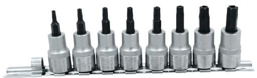 [159-93103] 9 Piece 3/8 Inch Drive Torx Driver Sockets (Long