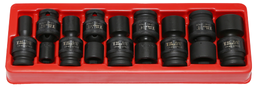 [159-97489] 9 Piece 1/2 Inch Drive Universal Impact Socket Set 7/16 Inch .15/16 Inch 