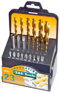 [159-A8764] 23 Piece Titanium & S2 Drill & Bit Set