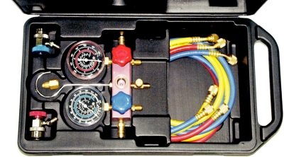 [159-AC900] R12 & R134a Air Conditioning Manifold Gauge Set