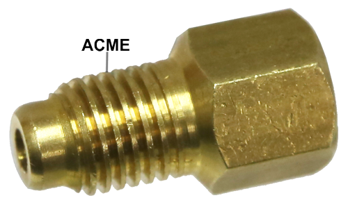 [159-AC915] Convertible Adaptor R134a Acme 1/4 Inch SAE Cylinder