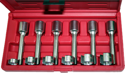 [159-CRW1200] 6 Piece 12 Point Open Ended Ring Wrench Socket Set