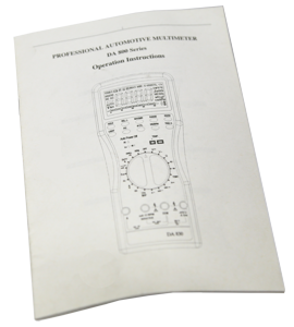 [159-DA009] Instruction Book (DA810 & Da830)