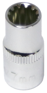 [159-M5207] 7mm 1/4 Inch Drive Multi Lock Socket