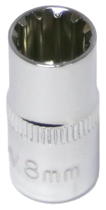 [159-M5208] 8mm 1/4 Inch Drive Multi Lock Socket