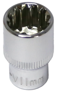 [159-M5211] 11mm 1/4 Inch Drive Multi Lock Socket