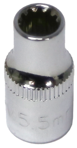 [159-M5255] 5.5mm 1/4 Inch Drive Multi Lock Socket