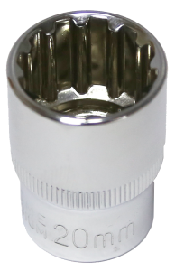 [159-M5420] 20mm 1/2 Inch Drive Multi Lock Socket