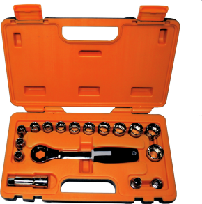 [159-M94317] 17 Piece Go Thru Multi Lock Socket Set 10-24mm