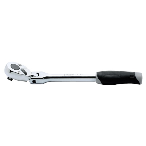 [160-2774J] Ratchet Flex.Hd.1/4 Drive Ergo Grip- 165mm