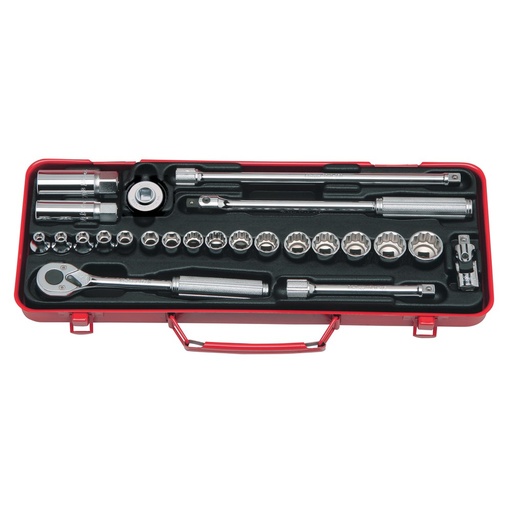 [160-3275] Socket Set 3/8 Drive 6pt & S/Plug Sockets 24pcs