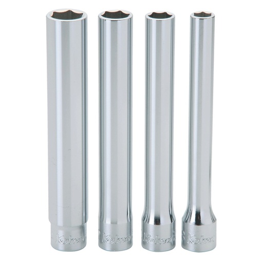 [160-3300M/4-L120] Socket Extra Deep 3/8 Drive - Set Of 4 Pcs.