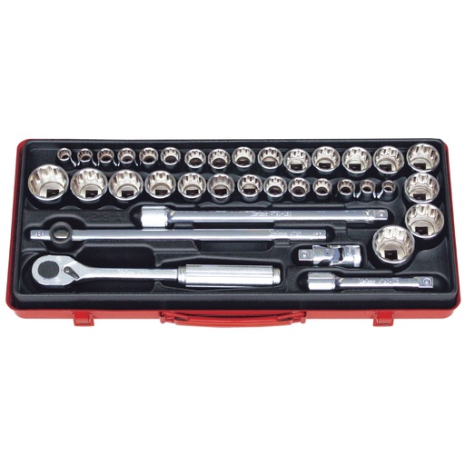 [160-4279AM] Socket Set 1/2 Drive 10-32mm 3/8-1.1/4 36pcs