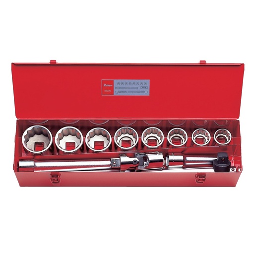 [160-8200M] Socket Set 12pt 35-63mm (12PCS)