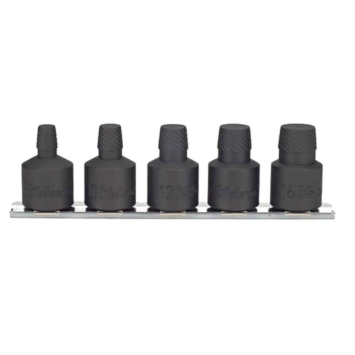 [160-KORS4129/5-L37] BOLT TWISTER SET ON RAIL 1/2DR 8-16MM L37MM 5PCS KORS4129/5-L37