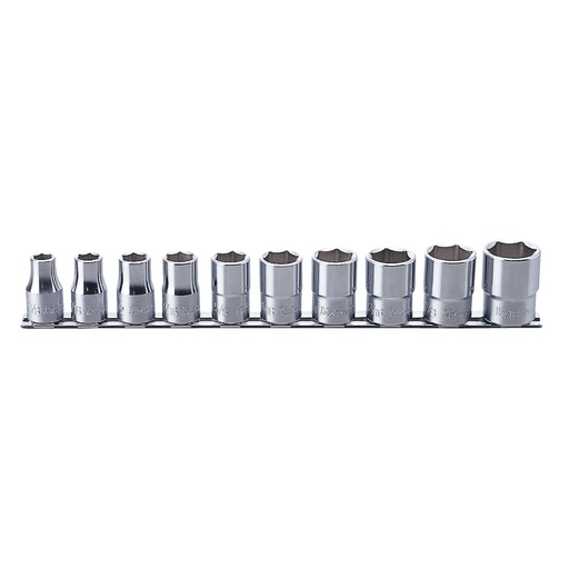 [160-RS4400A/10] Socket Set 1/2 Drive 3/8-15/16 AF On Rail