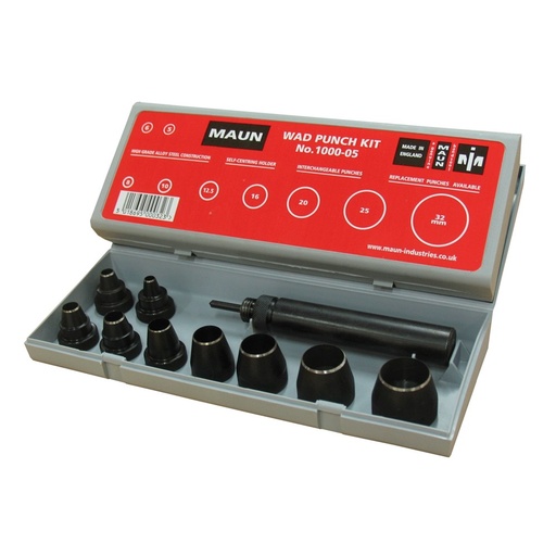 [160-1001/05] Wad Punch Kit 10-Pcs Imperial (1/4 - 1 Inch) Ma1001/05
