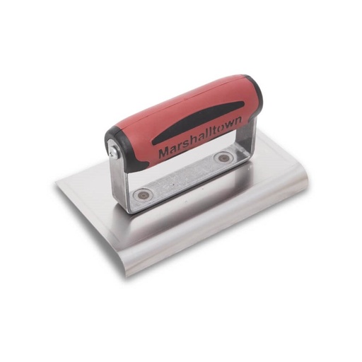 [160-MT138SSD - 14184] MT138SSD - Marshalltown SS Curved End Edger  152mm X 102mm with DuraSoft Handle