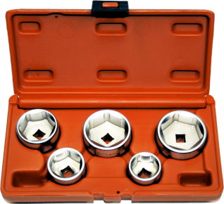 [159-4298B] 5 Piece Oil Filter Wrench Set